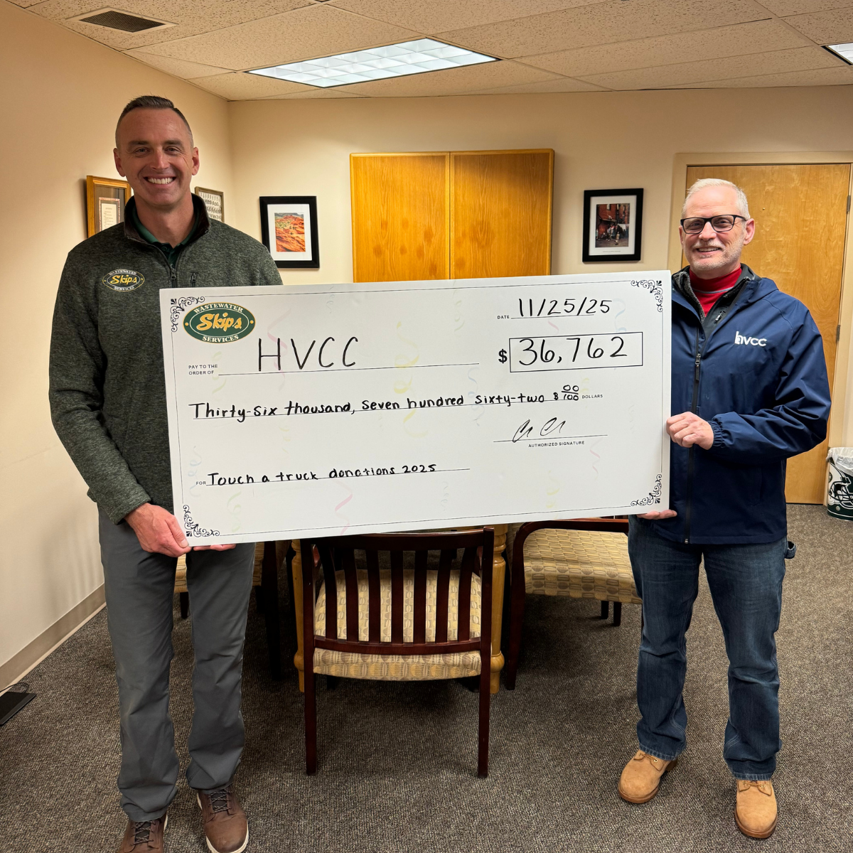 skips wastewater services touch a truck 2025 donations HVCC hockanum valley community council vernon connecticut ellington